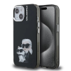 Karl Lagerfeld Karl Lagerfeld IML Aquarelle Karl and Choupette tok iPhone 15 készülékhez fekete