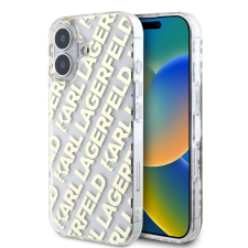 Karl Lagerfeld Karl Lagerfeld IML Electroplated Repeated Logo tok iPhone 16 készülékhez arany tok és táska