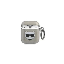 Karl Lagerfeld KLA2UCHGK AirPods fekete Glitter Choupette tok fülhallgató, fejhallgató tok