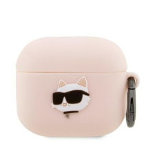 Karl Lagerfeld KLA3RUNCHP AirPods 3 tok rózsaszín/rózsaszín szilikon Choupette fej 3D audió kellék
