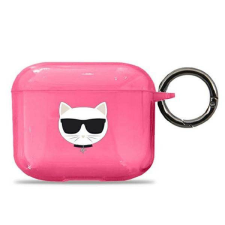 Karl Lagerfeld KLA3UCHFP AirPods 3 rózsaszín Choupette tok fülhallgató, fejhallgató tok