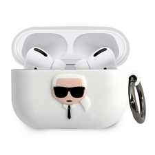 Karl Lagerfeld KLACAPSILGLWH AirPods Pro tok fehér szilikon Ikonik audió kellék