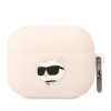 Karl Lagerfeld KLAPRUNCHP AirPods Pro tok rózsaszín/rózsaszín szilikon Choupette fej 3D