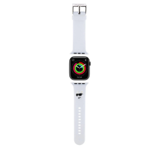 Karl Lagerfeld KLAWMSLCNH Apple Watch 38 40 41 mm szilikon óraszíj fehér okosóra kellék