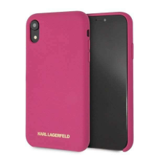 Karl Lagerfeld KLHCI61SLROG iPhone Xr Hardtelefon tok telefontok różowy / fushia Szilikon tok és táska