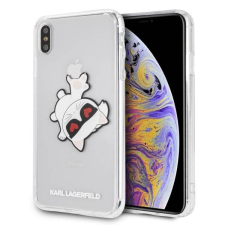 Karl Lagerfeld KLHCI65CFHE iPhone Xs Max átlátszó Choupette Fun keménytok tok és táska