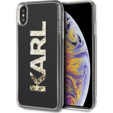Karl Lagerfeld KLHCI65KAGBK iPhone Xs Max Fekete Karl Logó Glitter Tok (GSM093463) tok és táska