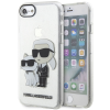 Karl Lagerfeld KLHCI8HNKCTGT iPhone 7/8/ SE 2020 / SE 2022 átlátszó keménytok csillogó Karl&amp;Choupette