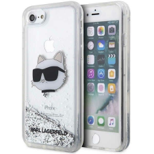 Karl Lagerfeld KLHCI8LNHCCS iPhone 7/8/ SE 2020/2022 ezüst/ezüst keménytok csillogó Choupette fej tok és táska