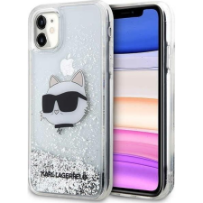 Karl Lagerfeld KLHCN61LNCHCS iPhone 11 Ezüst Keménytok Glitter Choupette Head (KLD1454) tok és táska