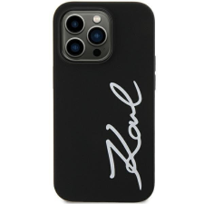 Karl Lagerfeld KLHCN61SKSVGK iPhone 11 / Xr 6.1" fekete keménytok szilikon aláírással tok és táska