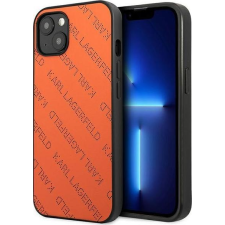 Karl Lagerfeld KLHCP13MPTLO iPhone 13 6,1" Keménytok Narancs Perforált Allover (3666339049577) tok és táska