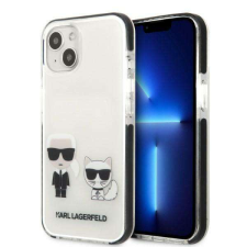 Karl Lagerfeld KLHCP13MTPEKCW iPhone 13 6.1&quot; keménytok fehér/fehér Karl&amp;amp;Choupette tok és táska