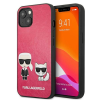 Karl Lagerfeld KLHCP13SPCUSKCP iPhone 13 mini 5,4" fukszia ikonikus Karl &amp; Choupette keménytok