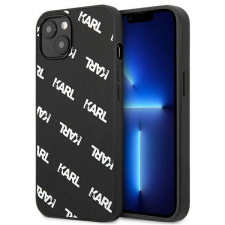 Karl Lagerfeld KLHCP13SPULMBK3 iPhone 13 mini 5,4&quot; keménytok fekete Allover tok tok és táska