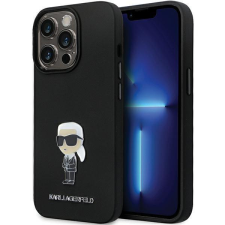 Karl Lagerfeld KLHCP13XSMHKNPK tok iPhone 13 Pro Max - fekete Szilikon ikonikus fém kitűző tok és táska