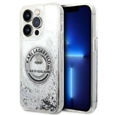 Karl Lagerfeld KLHCP14LLCRSGRS iPhone 14 Pro 6.1 &quot;ezüst keménytok folyékony csillogó RSG tok és táska