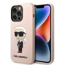 Karl Lagerfeld KLHCP14LSNIKBCP iPhone 14 Pro 6,1&quot; keménytok rózsaszín/rózsaszín szilikon Ikonik tok és táska