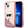 Karl Lagerfeld KLHCP14MLNKHCP iPhone 14 Plus 6,7" rózsaszín csillogó keménytok Karl fej