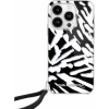 Karl Lagerfeld KLHCP15SHZBPKCCK IML Zebra Pattern & Cord Tok iPhone 15 - Fekete (KLD2001)