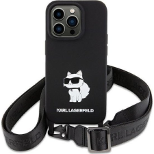 Karl Lagerfeld KLHCP15SSCBSCNK iPhone 15 6.1" Keménytok Fekete Crossbody Szilikon Choupette (KF001816) tok és táska