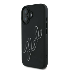 Karl Lagerfeld KLHCP16S3DRKSDLK 3D Rubber Signature keménytok iPhone 16 - fekete tok és táska