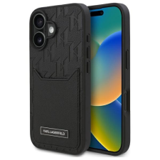 Karl Lagerfeld KLHCP16SPGKHPRPK Cardslots Monogram keménytok iPhone 16 - fekete tok és táska