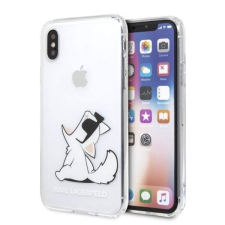Karl Lagerfeld KLHCPXCFNRC iPhone X / X-Hardtelefontok hátlap tok átlátszó Choupette Fun tok és táska