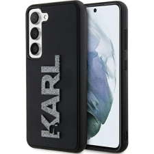 Karl Lagerfeld KLHCS23M3DMBKCK Samsung Galaxy S23+ Fekete Keménytok 3D Gumi Csillogó Logóval (KLD1896) tok és táska