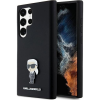 Karl Lagerfeld KLHCS24LSMHHKNPK Silicone Ikonik Metal Pin Tok Samsung Galaxy S24 Ultra - Fekete (KF002019)
