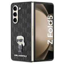 Karl Lagerfeld KLHCZFD5SAPKINPK Z Fold5 F946 keménytok fekete Saffiano Monogram ikonikus kitűző tok és táska