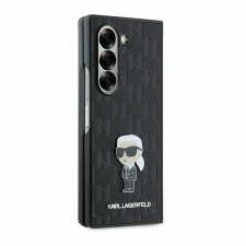 Karl Lagerfeld KLHCZFD6SAPKINPK Saffiano Monogram Ikonik Pin tok Samsung Galaxy Z Fold6 - fekete tok és táska