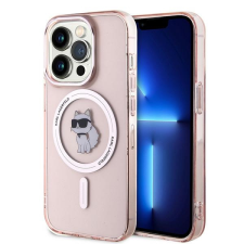 Karl Lagerfeld KLHMP14XHFCCNOP IML Choupette MagSafe-kompatibilis tok iPhone 14 Pro Max - rózsaszín tok és táska