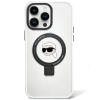 Karl Lagerfeld KLHMP15LHMRSKHHH iPhone 15 Pro 6.1" fehér keménytok gyűrűs állvány Karl Head MagSafe