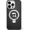 Karl Lagerfeld KLHMP15MHMRSKHK iPhone 15 Plus / 14 Plus 6.7" Fekete Keménytok Gyűrűs Állvány Karl Head Magsafe (KF001870)