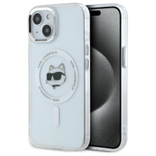 Karl Lagerfeld KLHMP15SHLSCHH IML Metal Choupette Head MagSafe-kompatibilis keménytok iPhone 15 - fehér tok és táska