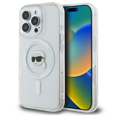 Karl Lagerfeld KLHMP16LHLSKIH IML Metal Karl Head MagSafe keménytok iPhone 16 Pro - fehér tok és táska