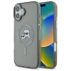 Karl Lagerfeld KLHMP16MHLSKCK iPhone 16 Plus 6.7" fekete keménytok IML fém Karl&amp;Choupette fej