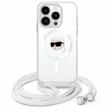 Karl Lagerfeld KLHMP16SHCKHNT Crossbody IML Karl Head MagSafe-kompatibilis keménytok iPhone 16 - átlátszó tok és táska