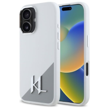Karl Lagerfeld KLHMP16SSCMKMPCH Silicone Initial Metal Logo MagSafe-kompatibilis keménytok iPhone 16 - fehér tok és táska