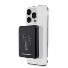 Karl Lagerfeld KLPBMKIOTTGK 3000 mAh Magsafe Powerbank - Fekete tok és táska