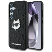 Karl Lagerfeld Leather Monogram Pin Logo Choupette Head tok Samsung Galaxy S25 - fekete tok és táska