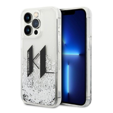 Karl Lagerfeld Liquid Glitter Big KL Apple iPhone 14 Pro hátlap tok, ezüst tok és táska