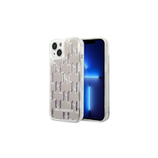 Karl Lagerfeld Liquid Glitter Monogram Apple iPhone 14 Plus hátlap tok, ezüst tok és táska