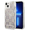 Karl Lagerfeld Liquid Glitter Monogram Apple iPhone 14 Plus hátlap tok ezüst