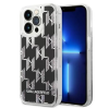 Karl Lagerfeld Liquid Glitter Monogram Apple iPhone 14 Pro Max hátlap tok fekete