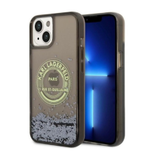 Karl Lagerfeld Liquid Glitter RSG Apple iPhone 14 hátlap tok, fekete tok és táska