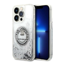 Karl Lagerfeld Liquid Glitter RSG Apple iPhone 14 Pro Max hátlap tok, ezüst tok és táska