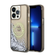 Karl Lagerfeld Liquid Glitter RSG Apple iPhone 14 Pro Max hátlap tok, fekete tok és táska