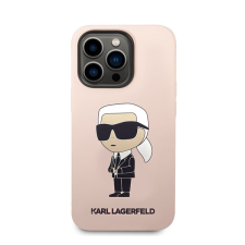 Karl Lagerfeld Liquid Ikonik NFT szilikon hátlap tok Apple iPhone 14 Pro, rózsaszín tok és táska